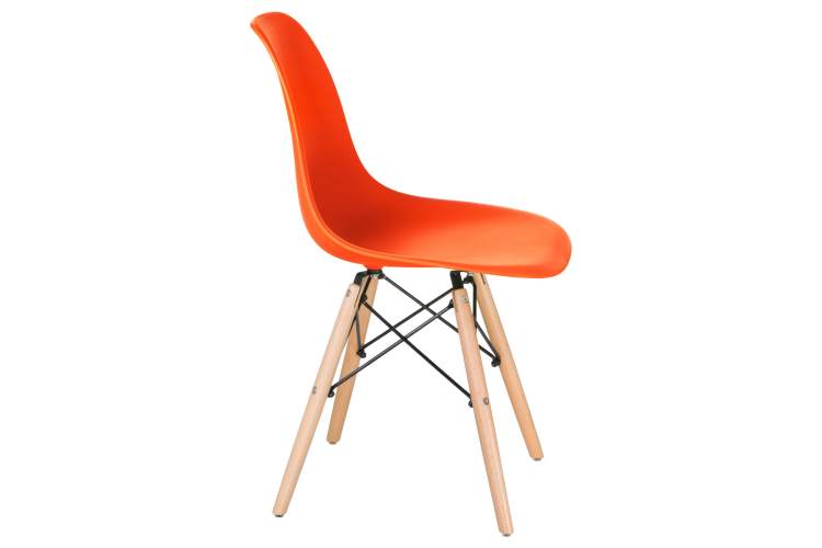 Набор 4 шт Стул обеденный DOBRIN DSW, ножки светлый бук, цвет оранжевый (O-02)-3