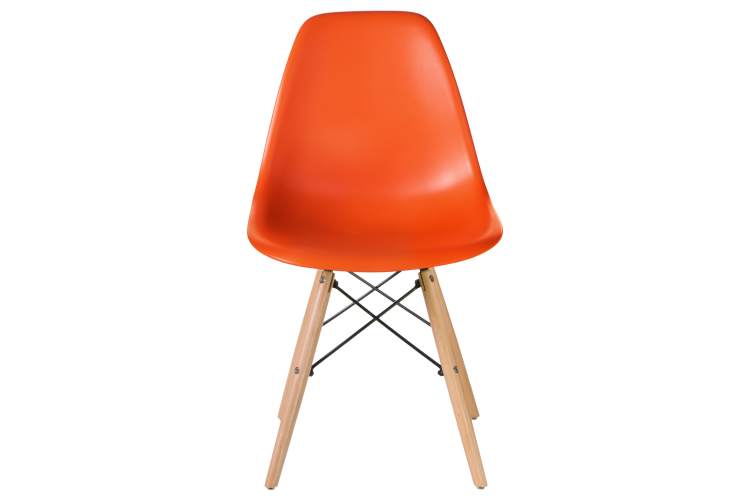 Набор 4 шт Стул обеденный DOBRIN DSW, ножки светлый бук, цвет оранжевый (O-02)-7