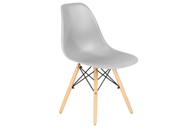 Стул обеденный DOBRIN DSW, ножки светлый бук, цвет светло-серый (GR-01)-1