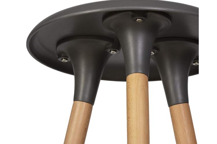 Набор 4 шт Табурет барный DOBRIN ROYCE, ножки светлый бук, цвет темно-серый (GR-04)-6