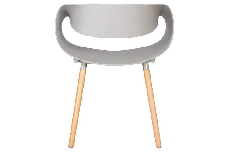 Стул обеденный DOBRIN ALIEN, ножки светлый бук, цвет светло-серый (GR-01)-5