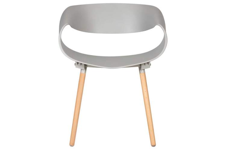 Стул обеденный DOBRIN ALIEN, ножки светлый бук, цвет светло-серый (GR-01)-6