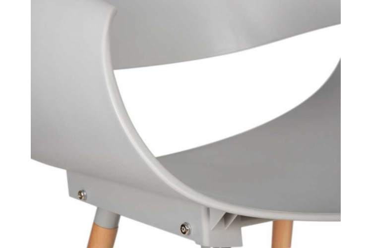 Стул обеденный DOBRIN ALIEN, ножки светлый бук, цвет светло-серый (GR-01)-7