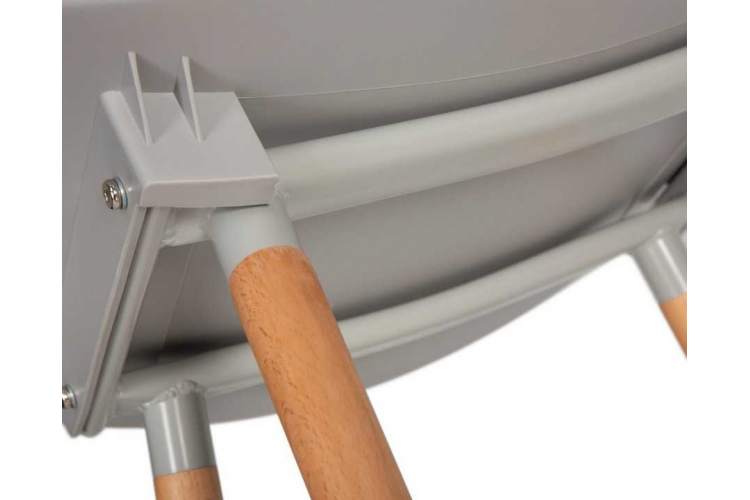 Стул обеденный DOBRIN ALIEN, ножки светлый бук, цвет светло-серый (GR-01)-8