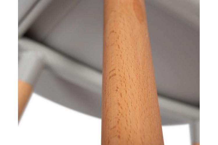 Стул обеденный DOBRIN ALIEN, ножки светлый бук, цвет светло-серый (GR-01)-9