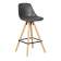 Набор 2 шт Стул полубарный DOBRIN RONNI, ножки светлый бук, тёмно-серый (GR-04)