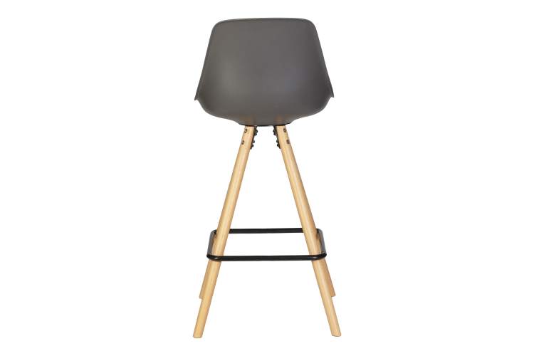 Набор 2 шт Стул полубарный DOBRIN RONNI, ножки светлый бук, тёмно-серый (GR-04)-5