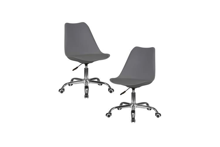 Набор 2 шт Офисное кресло для персонала DOBRIN MICKEY, темно-серый
