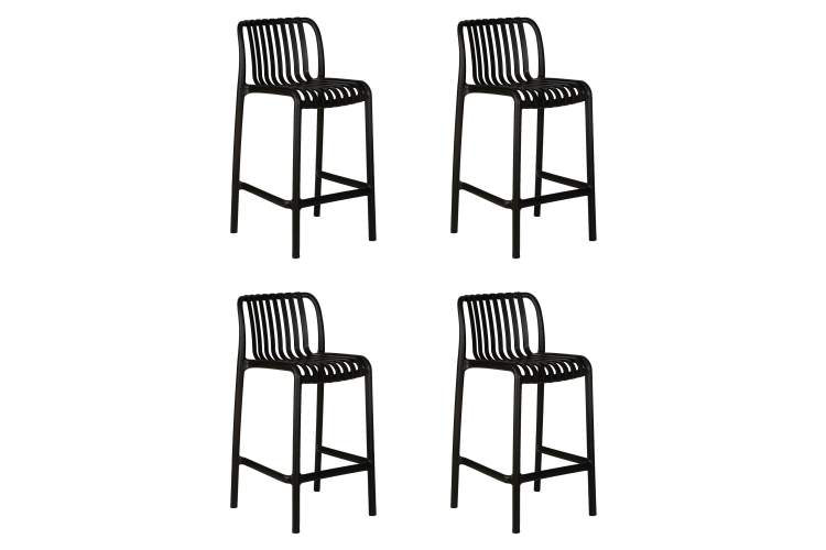 Набор 4 шт Стул полубарный DOBRIN CHLOE, черный