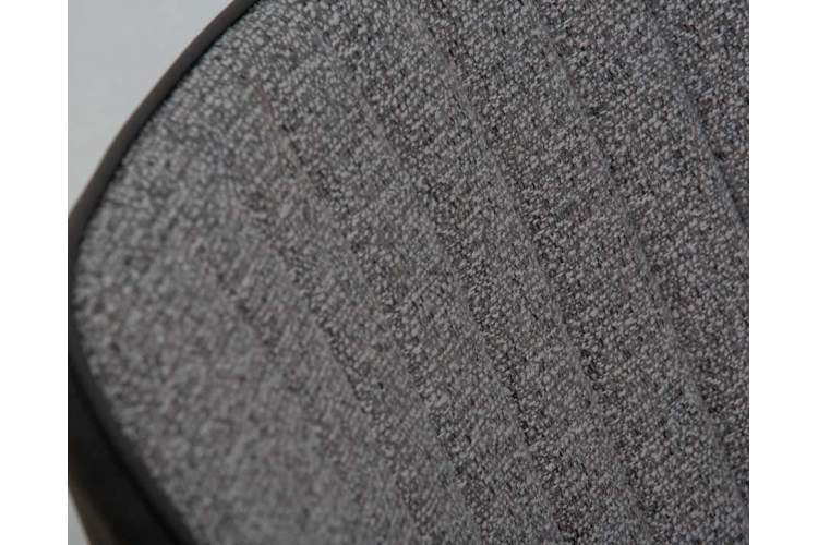 Стул обеденный DOBRIN KEVIN, черные матовые ножки, Сиденье серая ткань FC-09, Спинка антрацит кожзам RU-08-7