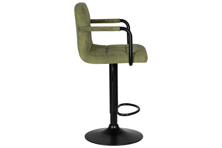 Стул барный DOBRIN KRUGER ARM BLACK, зеленый вельвет (LAR-E2041-7)-2