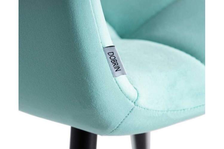 Стул обеденный DOBRIN CHILLY, Мятный Holland 50, основание черное-8