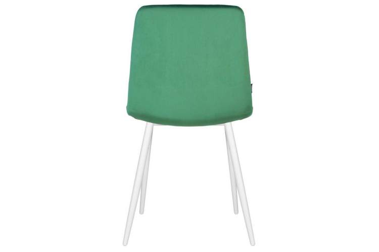 Стул обеденный DOBRIN CHILLY, Темно-зеленый Holland 30, основание белое-4