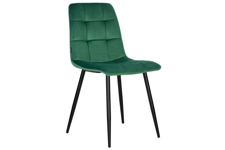 Набор 4 шт Стул обеденный DOBRIN CHILLY, Темно-зеленый Holland 30, основание черное-1