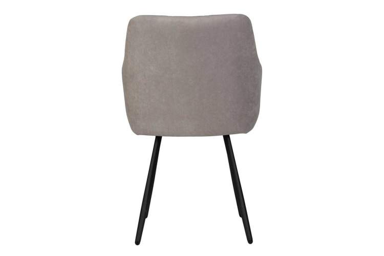 Стул обеденный DOBRIN ROBY, ЭМАЛЬ ЧЕРНЫЙ МУАР велюр Catania Smoke-4