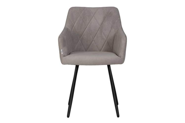 Стул обеденный DOBRIN ROBY, ЭМАЛЬ ЧЕРНЫЙ МУАР велюр Catania Smoke-5