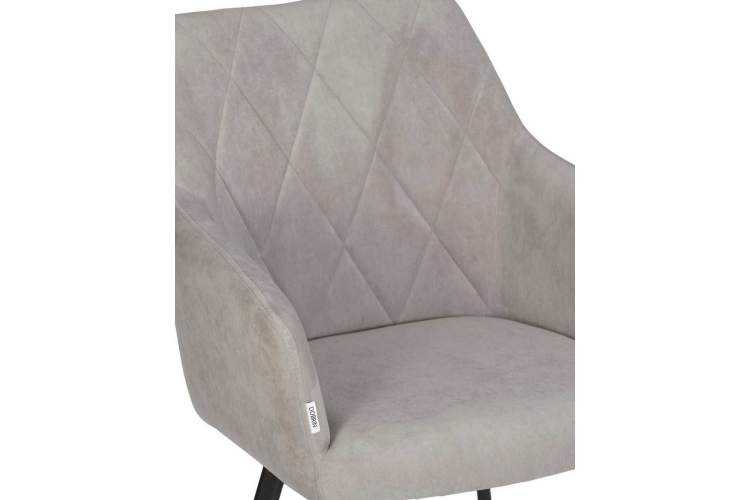 Стул обеденный DOBRIN ROBY, ЭМАЛЬ ЧЕРНЫЙ МУАР велюр Catania Smoke-7