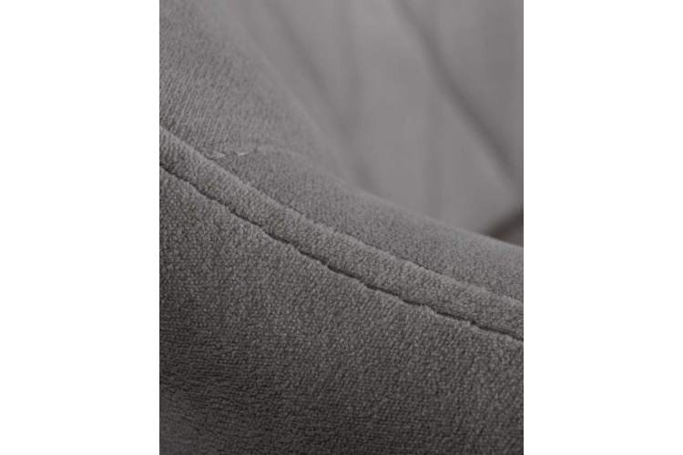 Стул обеденный DOBRIN ROBY, ЭМАЛЬ ЧЕРНЫЙ МУАР велюр Catania Smoke-9