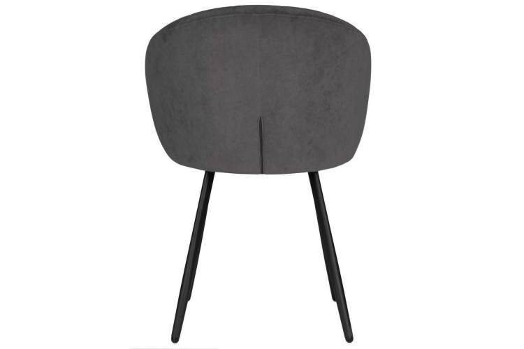 Стул обеденный DOBRIN NAOMI, ЭМАЛЬ ЧЕРНЫЙ МУАР велюр Catania Chocolate-4