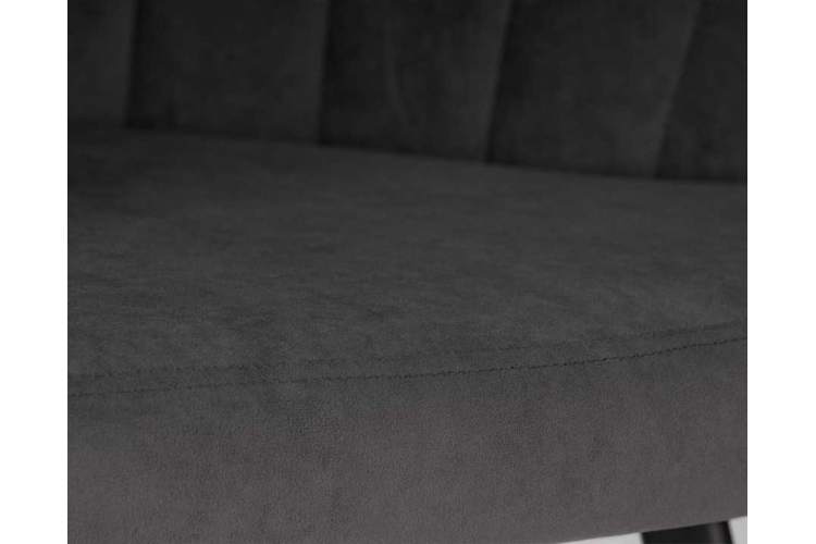 Стул обеденный DOBRIN NAOMI, ЭМАЛЬ ЧЕРНЫЙ МУАР велюр Catania Chocolate-6