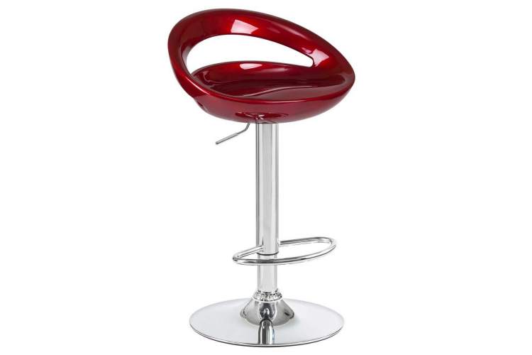 Стул барный DOBRIN DISCO, бордовый металлик
