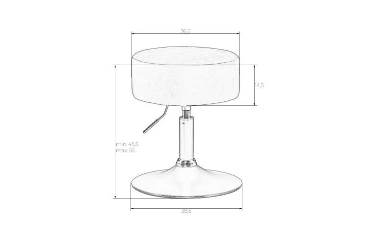 Пуф DOBRIN DANNY, черный PU-3