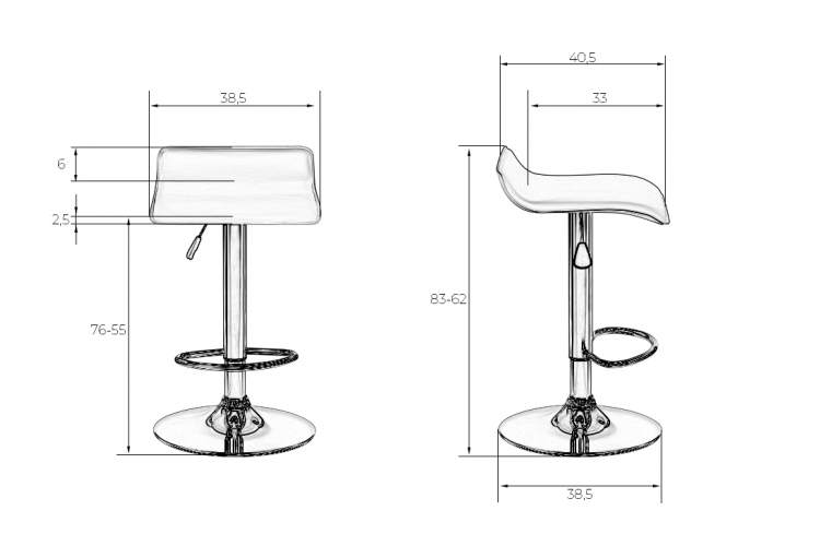 Набор 2 шт Стул барный DOBRIN TOMMY, чёрный-8