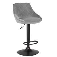 Стул барный LOGAN BLACK, серый велюр (MJ9-75) Стул барный LOGAN BLACK, серый велюр (MJ9-75)