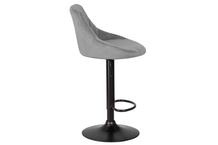 Стул барный DOBRIN LOGAN BLACK, серый велюр (MJ9-75)-2