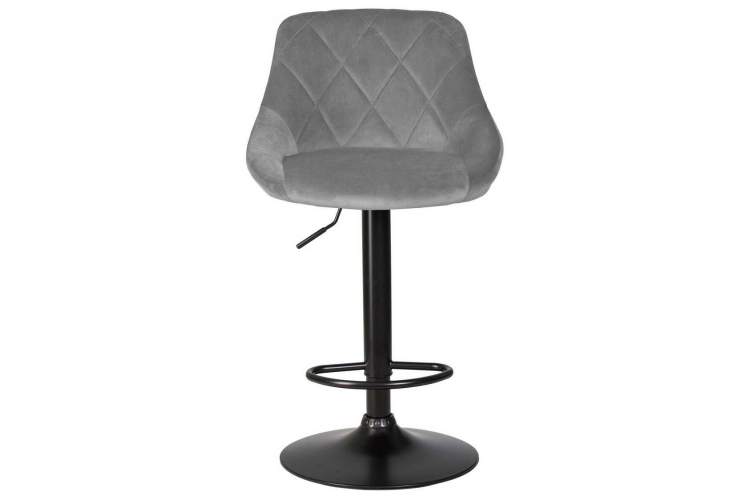 Стул барный DOBRIN LOGAN BLACK, серый велюр (MJ9-75)-5