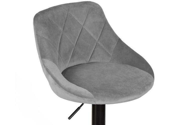 Стул барный DOBRIN LOGAN BLACK, серый велюр (MJ9-75)-6