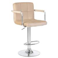 Стул барный KRUGER ARM, бежевый велюр (MJ9-10)