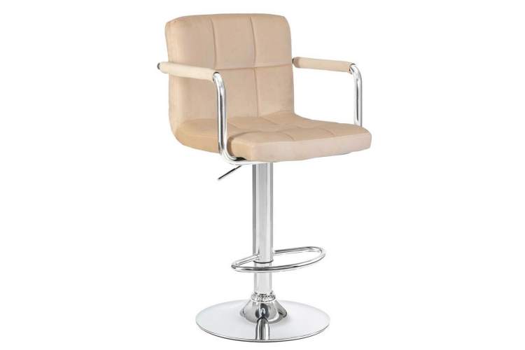 Стул барный DOBRIN KRUGER ARM, бежевый велюр (MJ9-10)