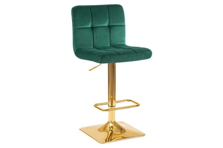Набор 2 шт Стул барный DOBRIN GOLDIE, зеленый велюр (MJ9-88)-1