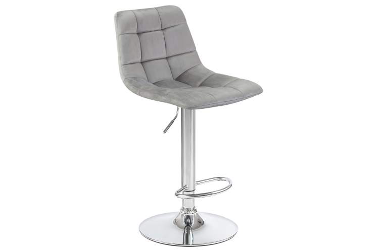 Набор 2 шт Стул барный DOBRIN TAILOR, серый велюр (MJ9-75)-1