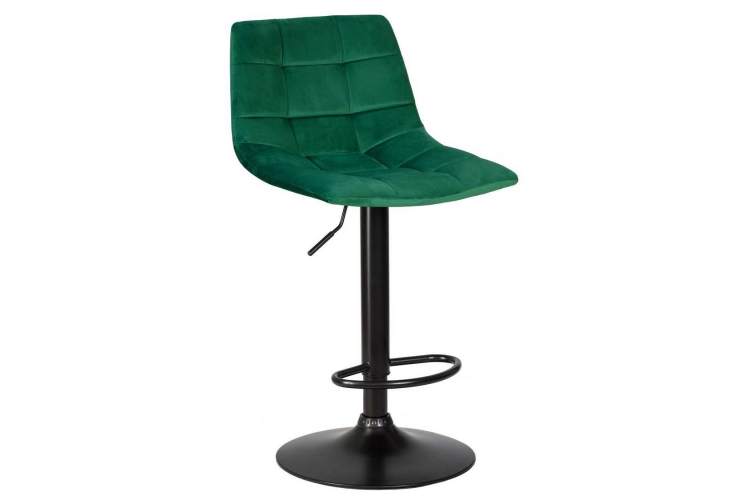 Стул барный DOBRIN TAILOR BLACK, зеленый велюр (MJ9-88)