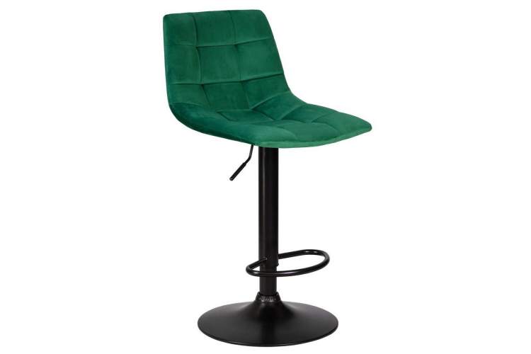 Стул барный DOBRIN TAILOR BLACK, зеленый велюр (MJ9-88)-1