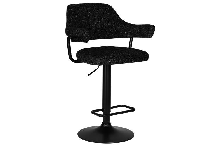 Стул барный DOBRIN CHARLY BLACK, черный твид (LEO18)