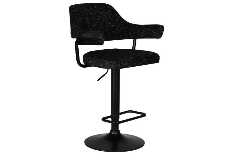 Стул барный DOBRIN CHARLY BLACK, черный твид (LEO18)-1