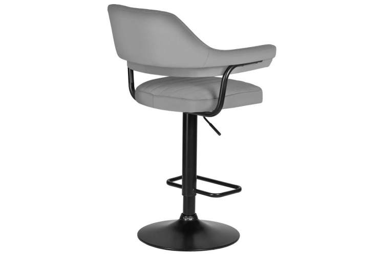 Стул барный DOBRIN CHARLY BLACK, серый велюр (MJ9-75)-3
