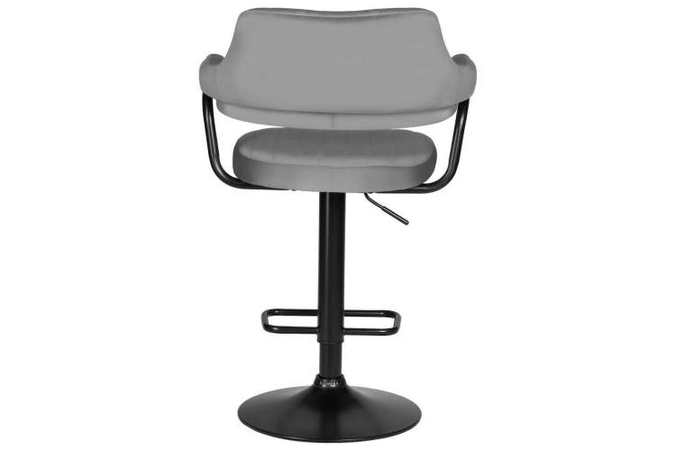 Стул барный DOBRIN CHARLY BLACK, серый велюр (MJ9-75)-4