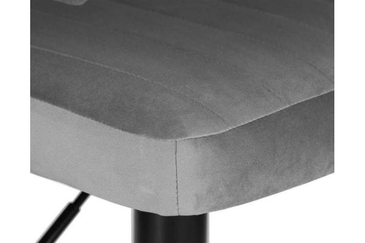 Стул барный DOBRIN CHARLY BLACK, серый велюр (MJ9-75)-6