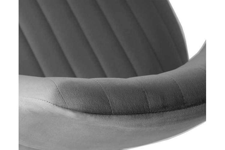 Стул барный DOBRIN CHARLY BLACK, серый велюр (MJ9-75)-7