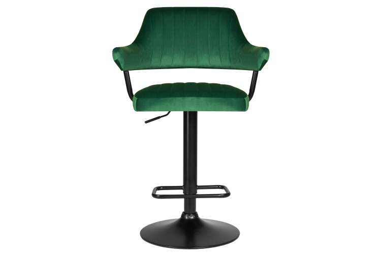 Набор 2 шт Стул барный DOBRIN CHARLY BLACK, зеленый велюр (MJ9-88)-6
