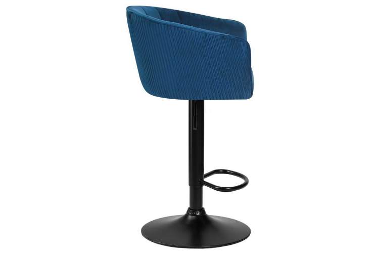 Стул барный DOBRIN DARCY BLACK, синий велюр (1922-20)-2