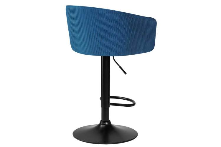 Стул барный DOBRIN DARCY BLACK, синий велюр (1922-20)-3