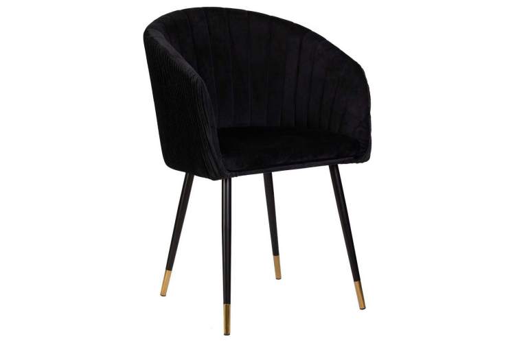 Стул обеденный DOBRIN MARY, черный велюр (1922-21)