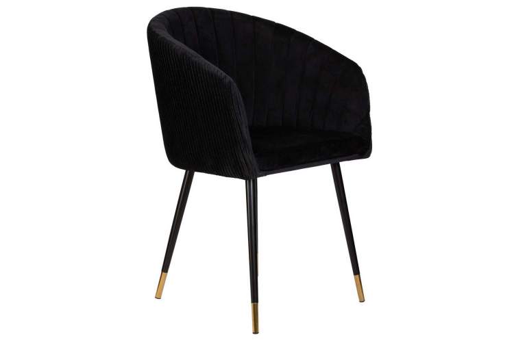 Стул обеденный DOBRIN MARY, черный велюр (1922-21)-1