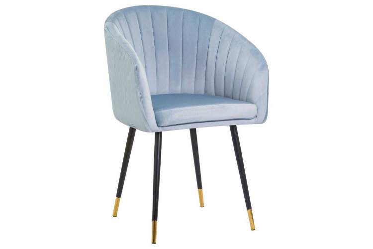 Стул обеденный DOBRIN MARY, серо-голубой велюр (1922-6)