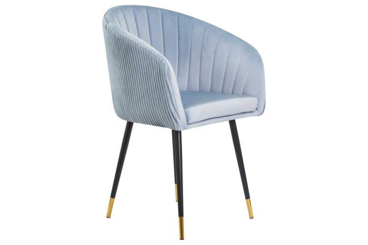 Стул обеденный DOBRIN MARY, серо-голубой велюр (1922-6)-1